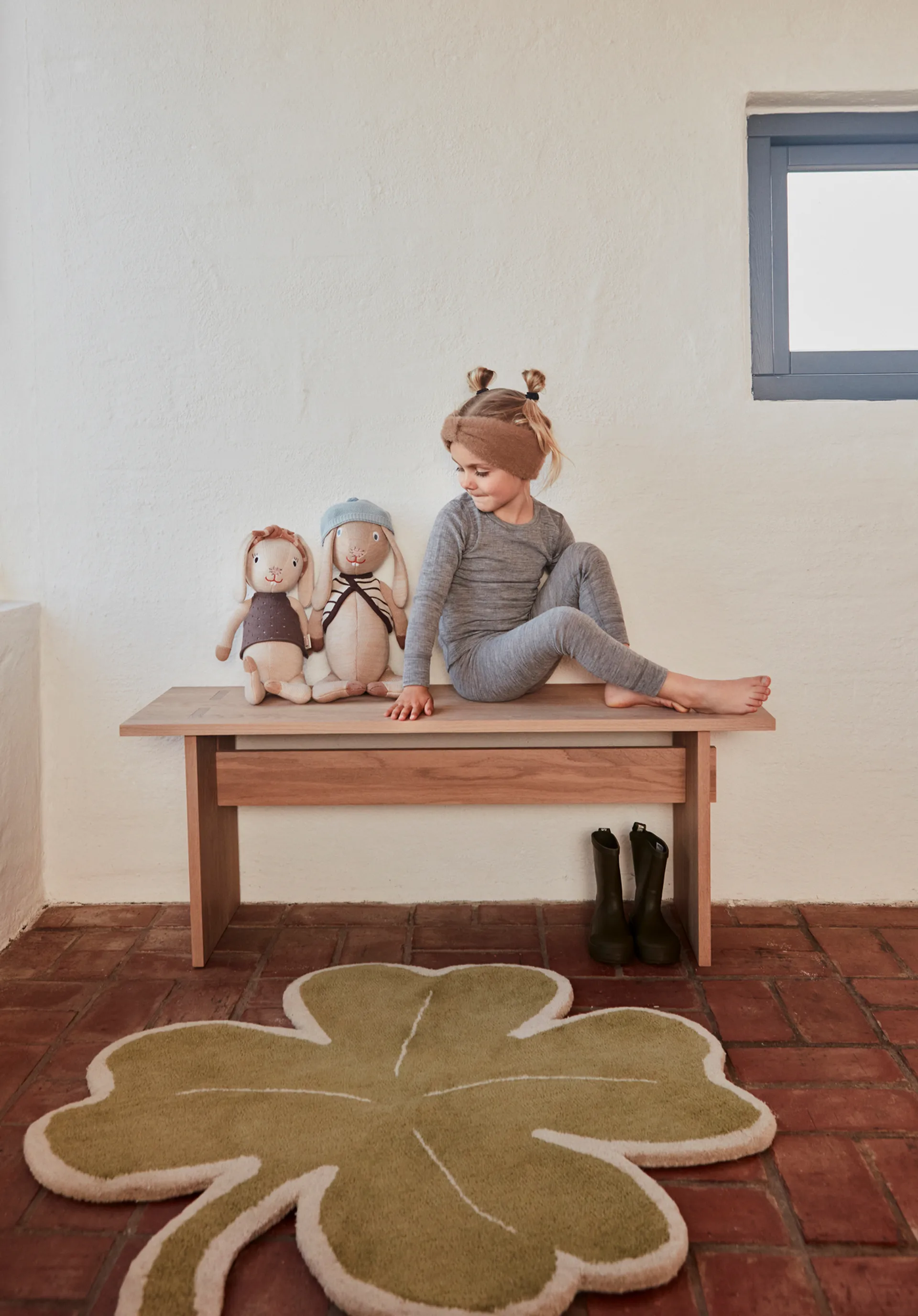 Tapis Lucky Clover 95x95 cm, Green OYOY