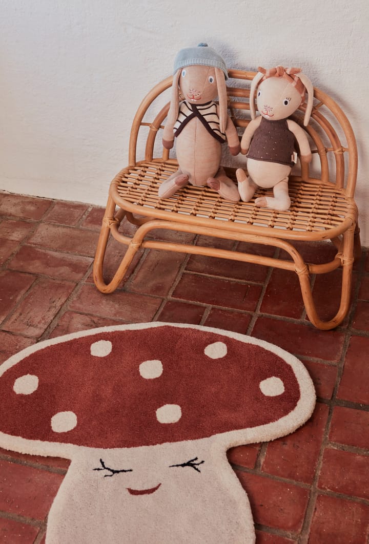 Tapis Malle mushroom 75x77 cm, Red OYOY