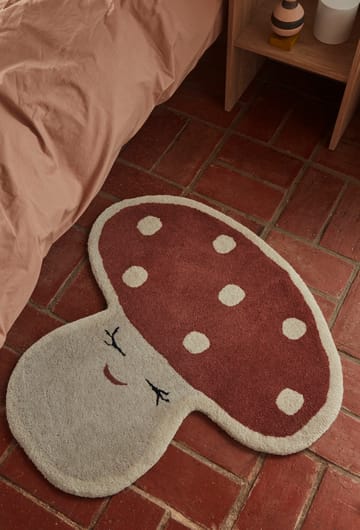 Tapis Malle mushroom 75x77 cm - Red - OYOY