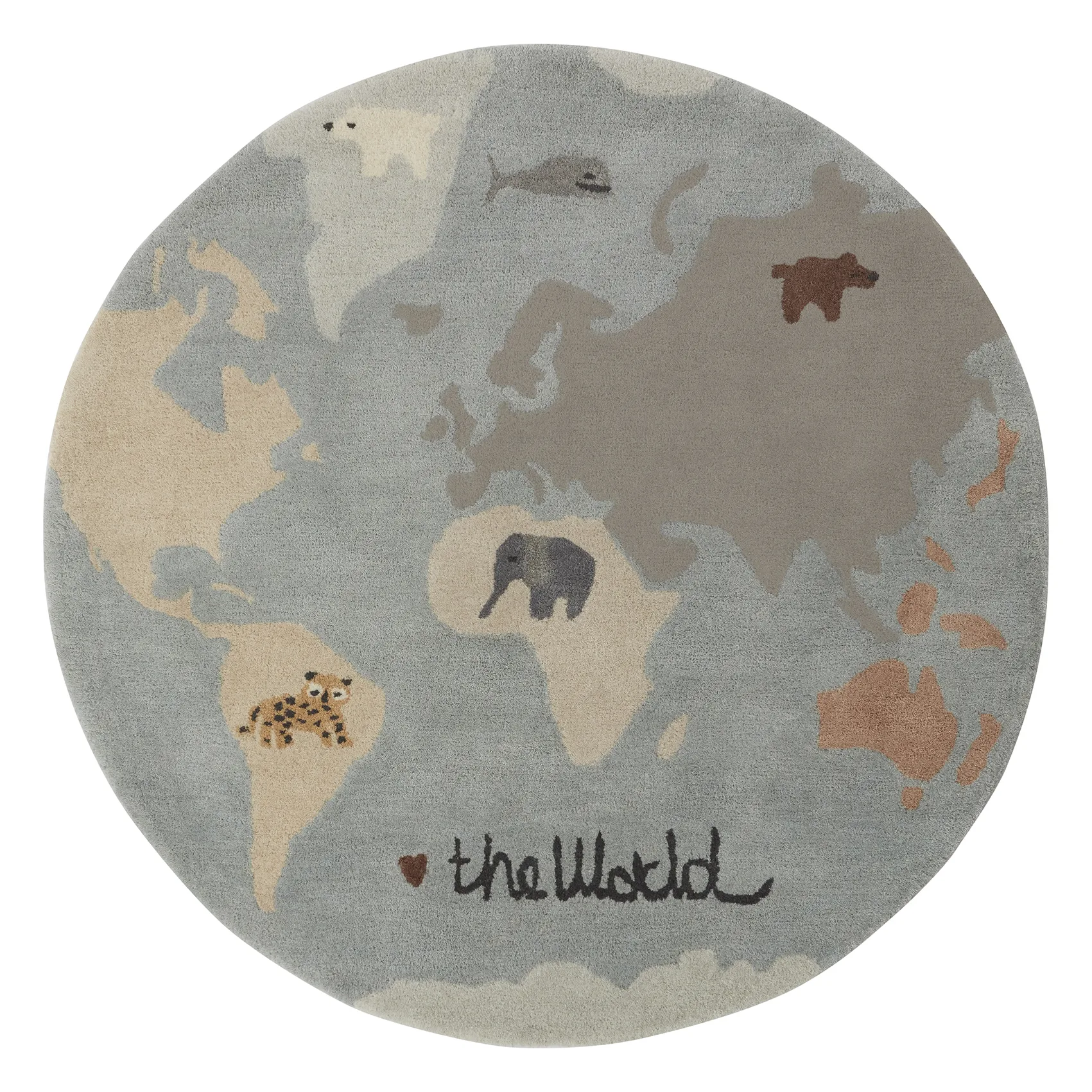 Tapis pour enfants The world Ø120 cm, Multi OYOY