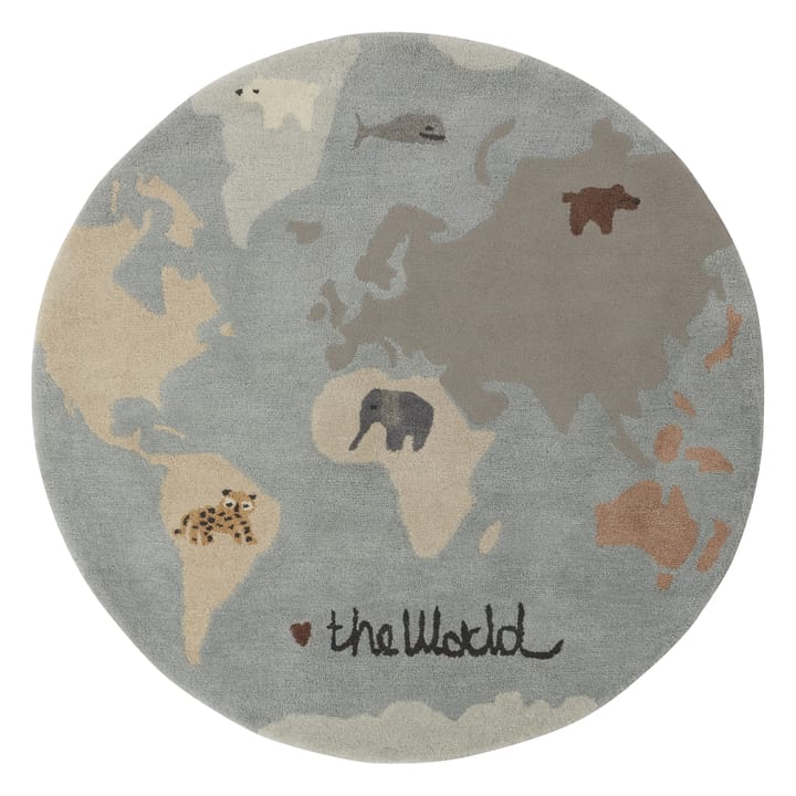 Tapis pour enfants The world Ø120 cm - Multi - OYOY