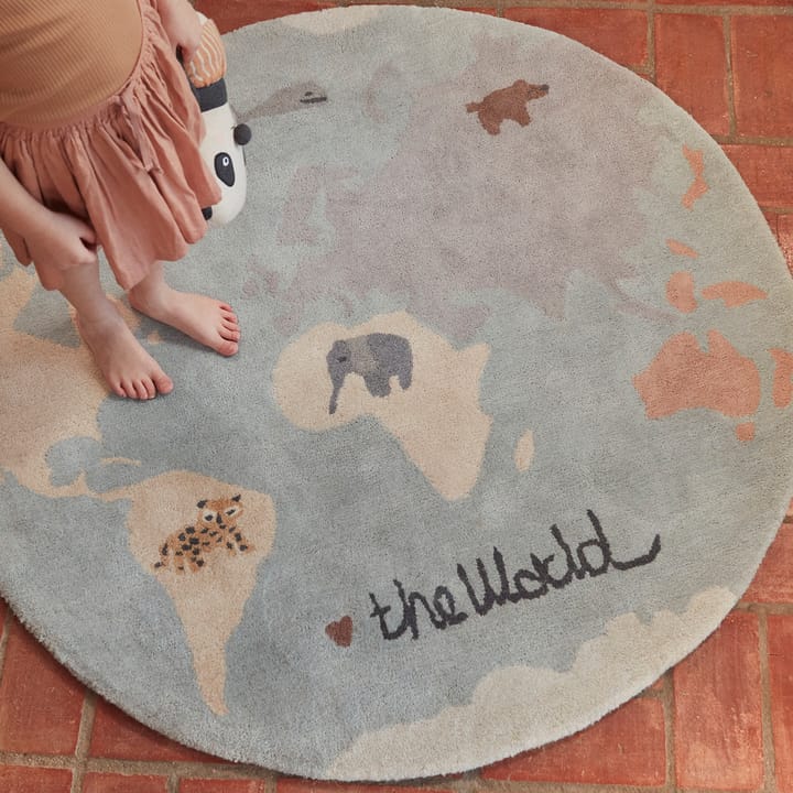 Tapis pour enfants The world Ø120 cm - Multi - OYOY