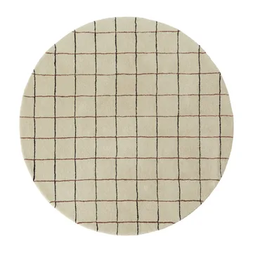 Tapis rond Grid Ø140 cm - Offwhite - OYOY