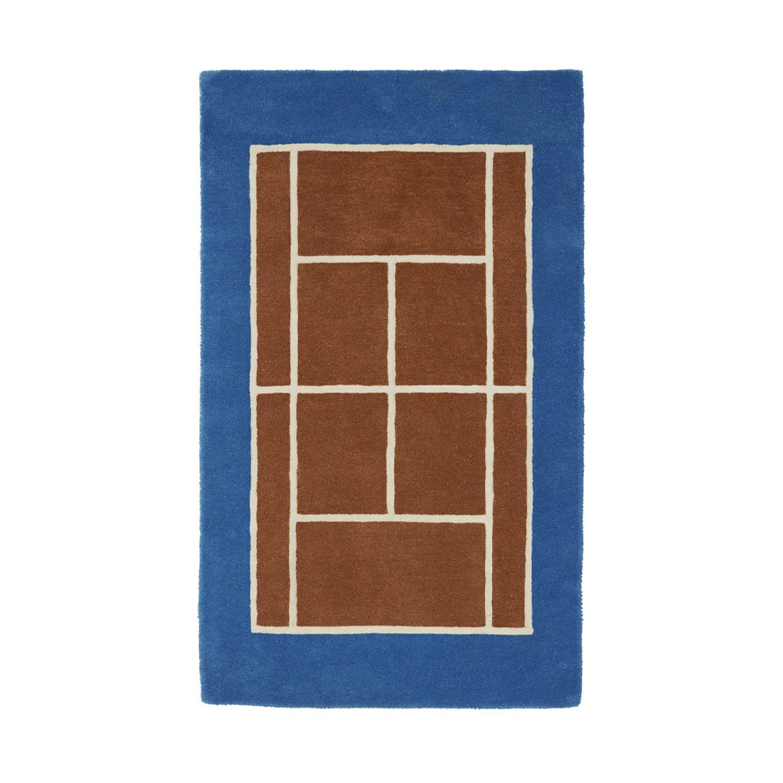 OYOY Tapis Tennis Caramel-Bleu optique, 88x150 cm