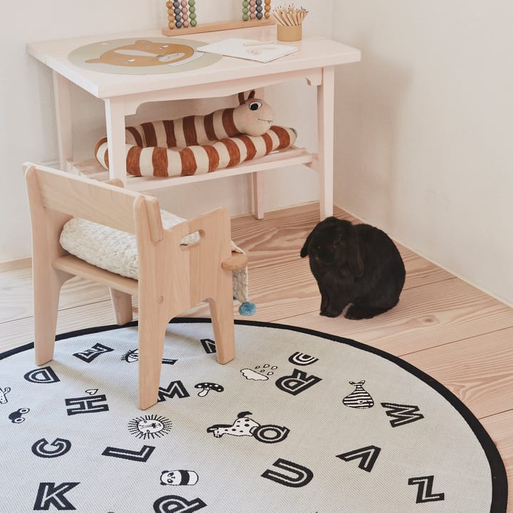 Tapis The alphabet Ø120cm, Gris OYOY
