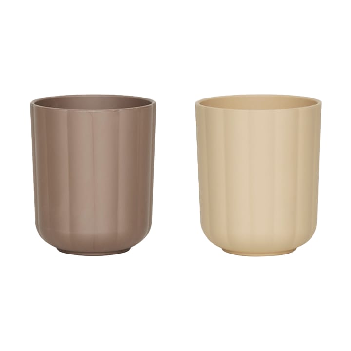 Tasse Pullo lot de 2 - Taupe-vanilla - OYOY