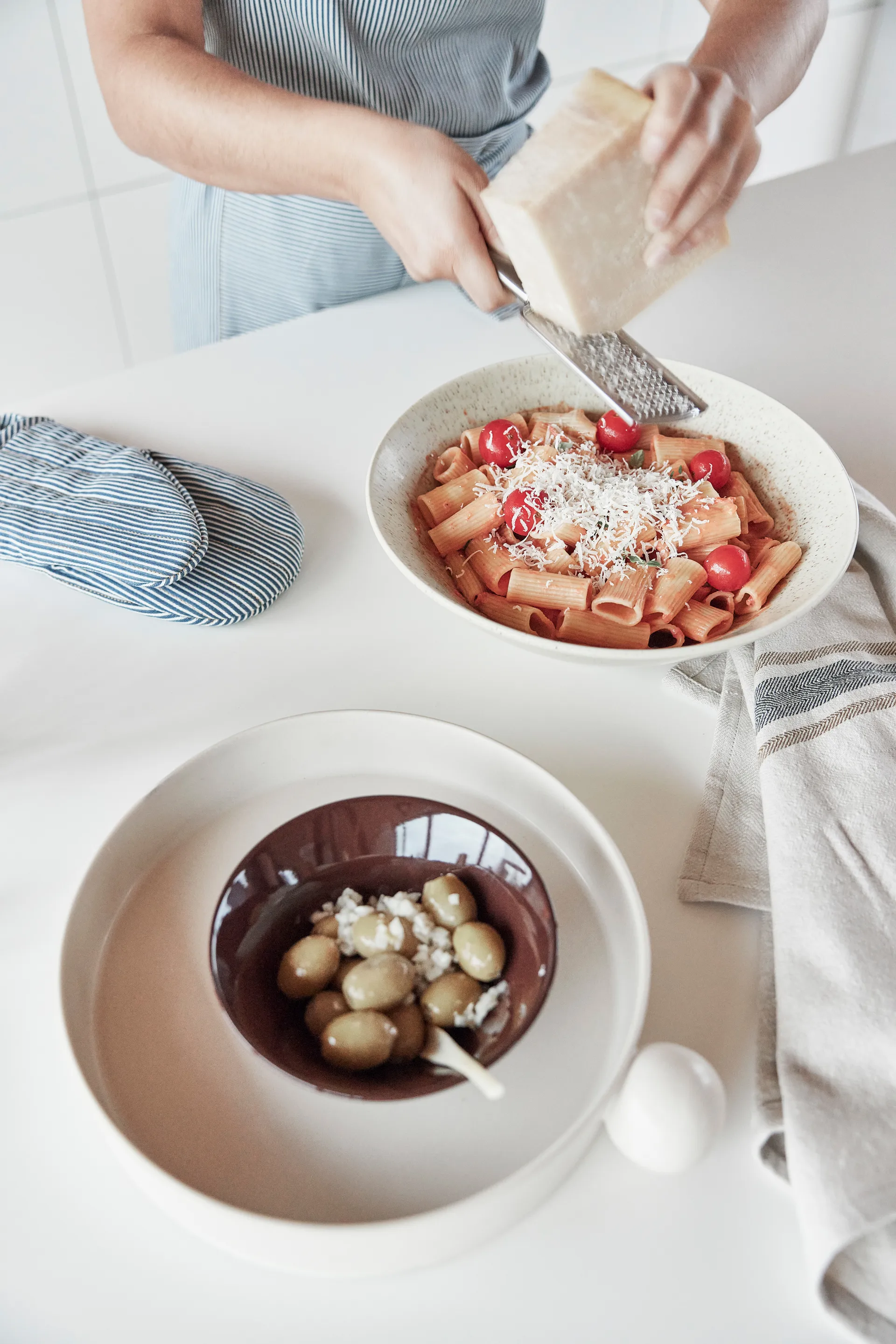 Torchon de cuisine Linu, lot de 2, Black OYOY