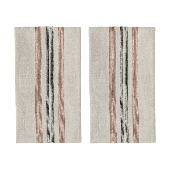 Torchon de cuisine Linu, lot de 2 - Caramel - OYOY