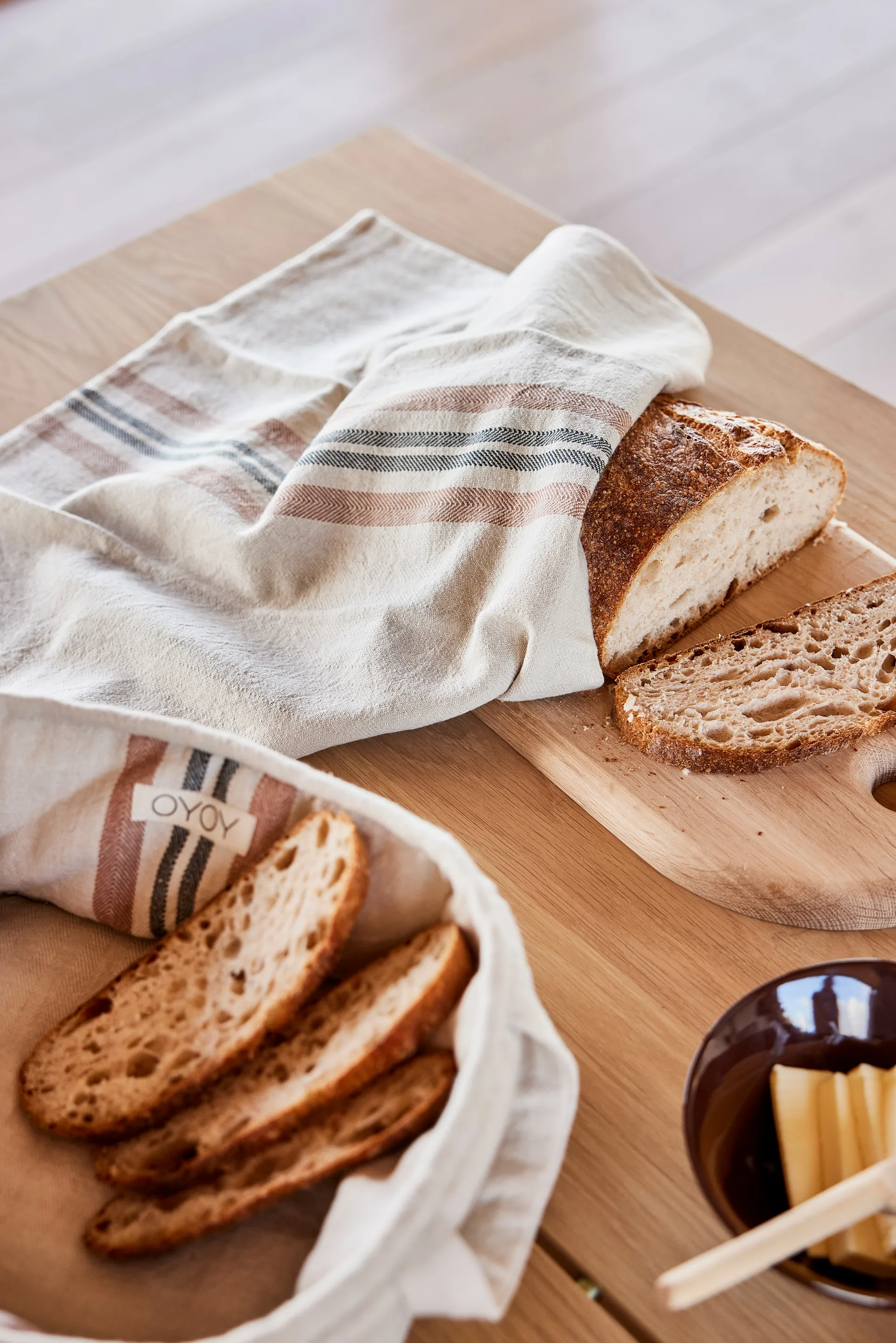 Torchon de cuisine Linu, lot de 2, Caramel OYOY