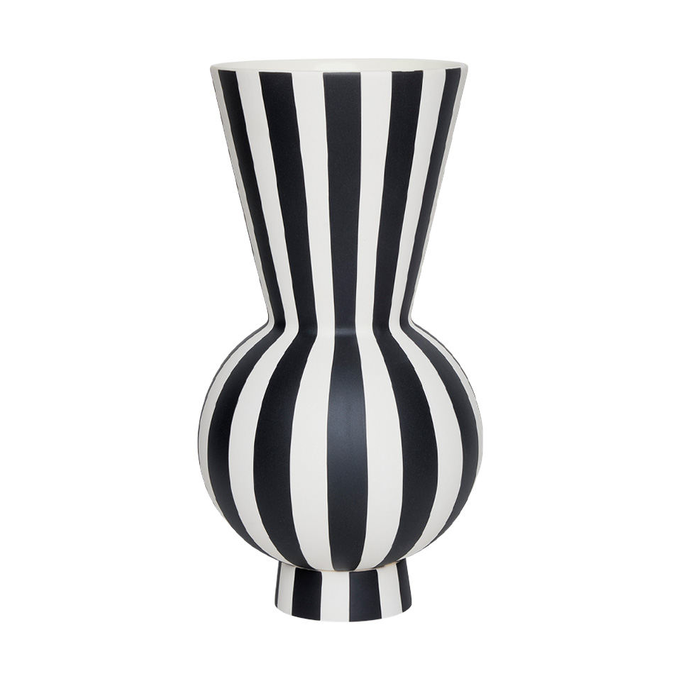 OYOY Vase Toppu Ø14,5 cm Black-white