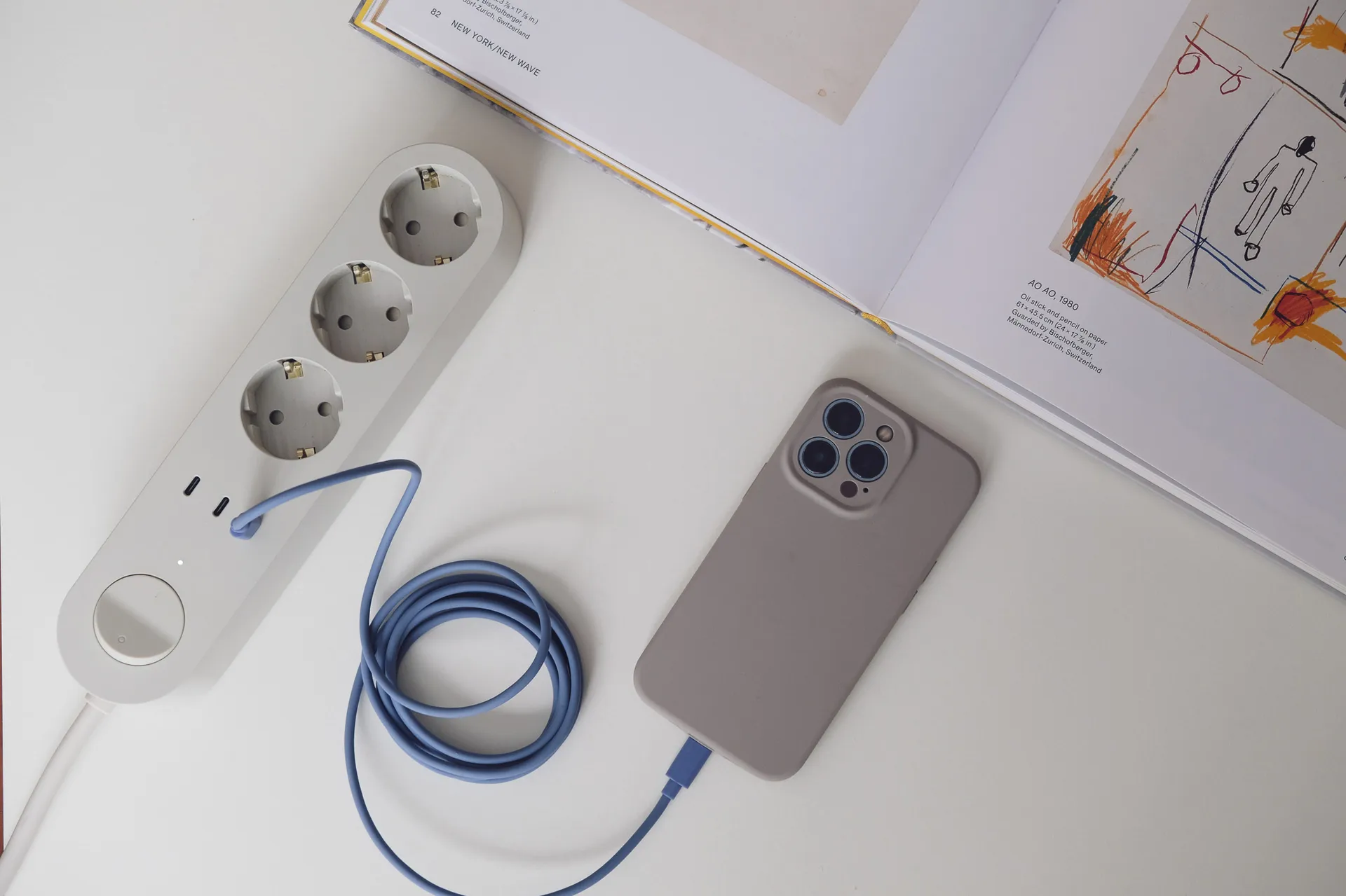 Bloc multiprise Alma Power Bar, Sandhamn beige palett3