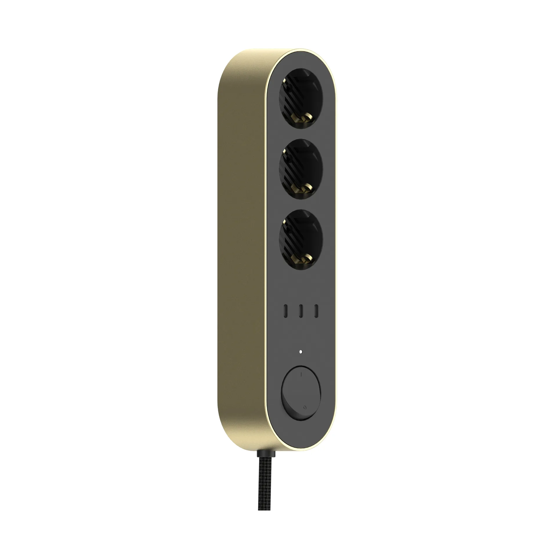 Bloc multiprise Edgar Power Bar, Satin brass palett3