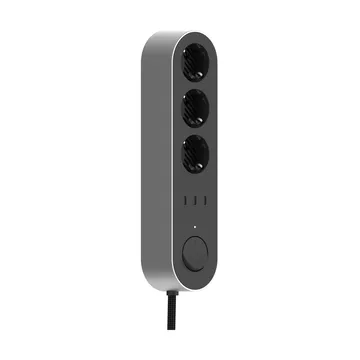 Bloc multiprise Edgar Power Bar - Satin aluminium - Palette