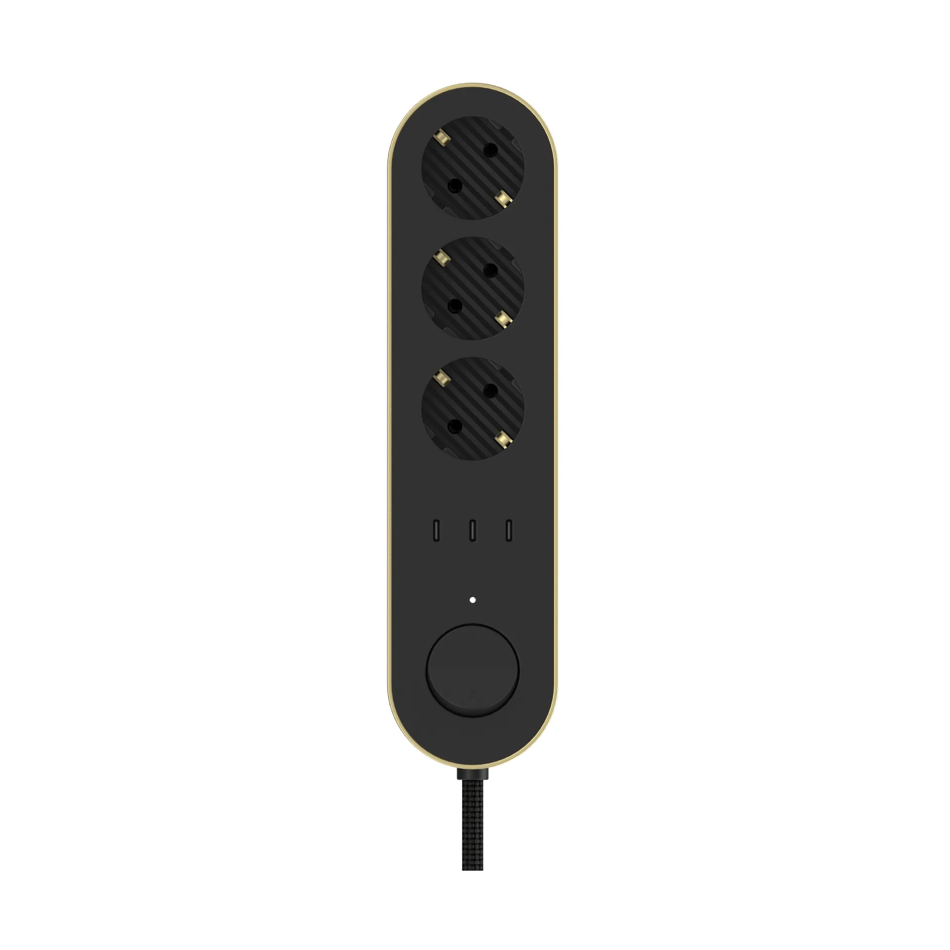 Bloc multiprise Edgar Power Bar, Satin brass Palette