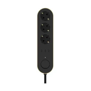 Bloc multiprise Edgar Power Bar - Satin brass - Palette
