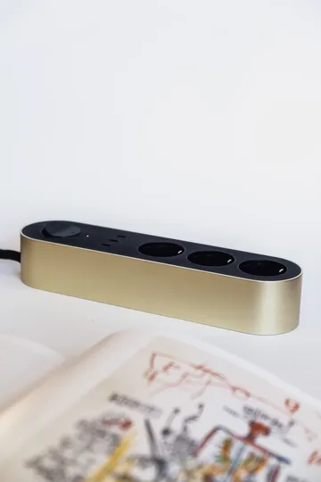 Bloc multiprise Edgar Power Bar - Satin brass - Palette
