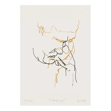 Affiche I Think Not 01 (jaune) - 50x70 cm - Paper Collective