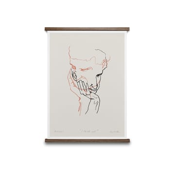 Affiche I Think Not 02 (rouge) - 30x40 cm - Paper Collective
