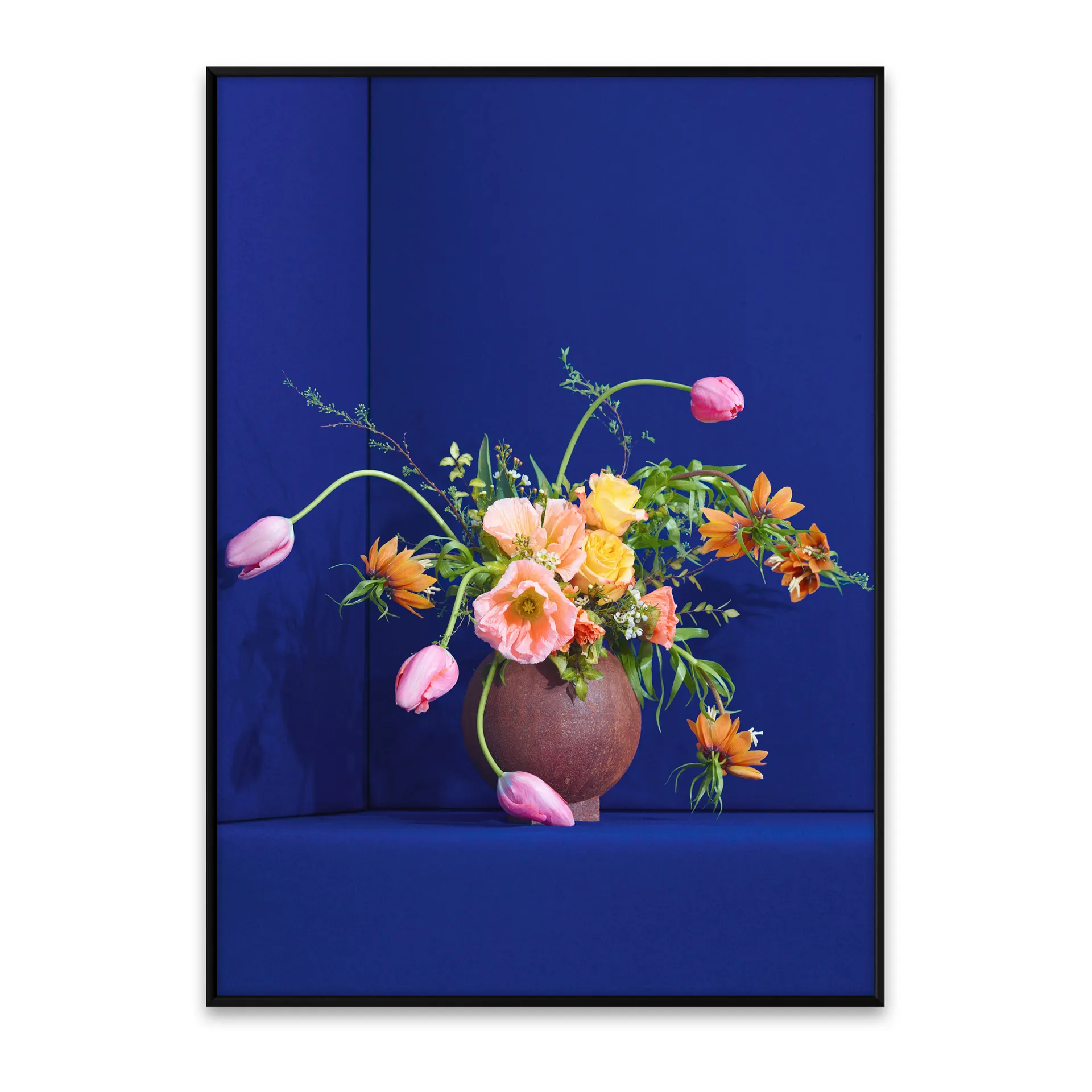 Blomst 01 Blue poster, 50 x 70 cm Paper Collective