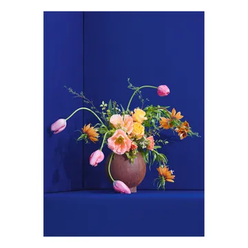 Blomst 01 Blue poster - 50 x 70 cm - Paper Collective