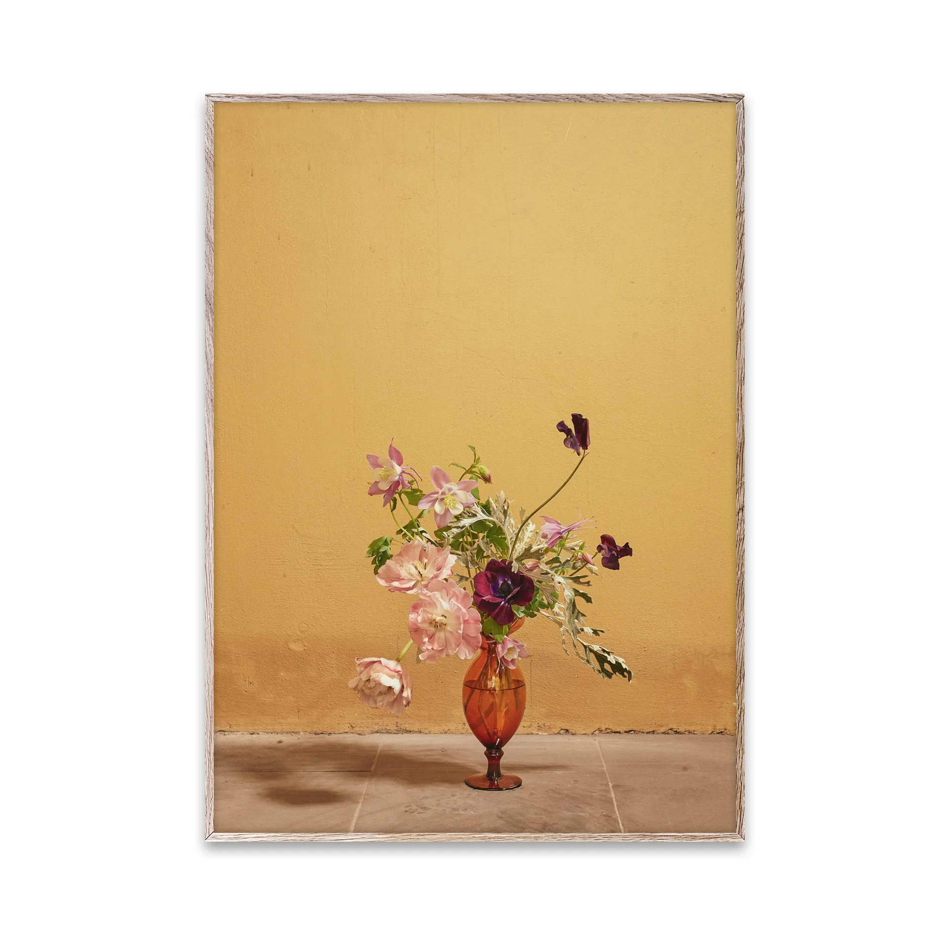 Blomst 02 poster Ocre, 30 x 40 cm Paper Collective