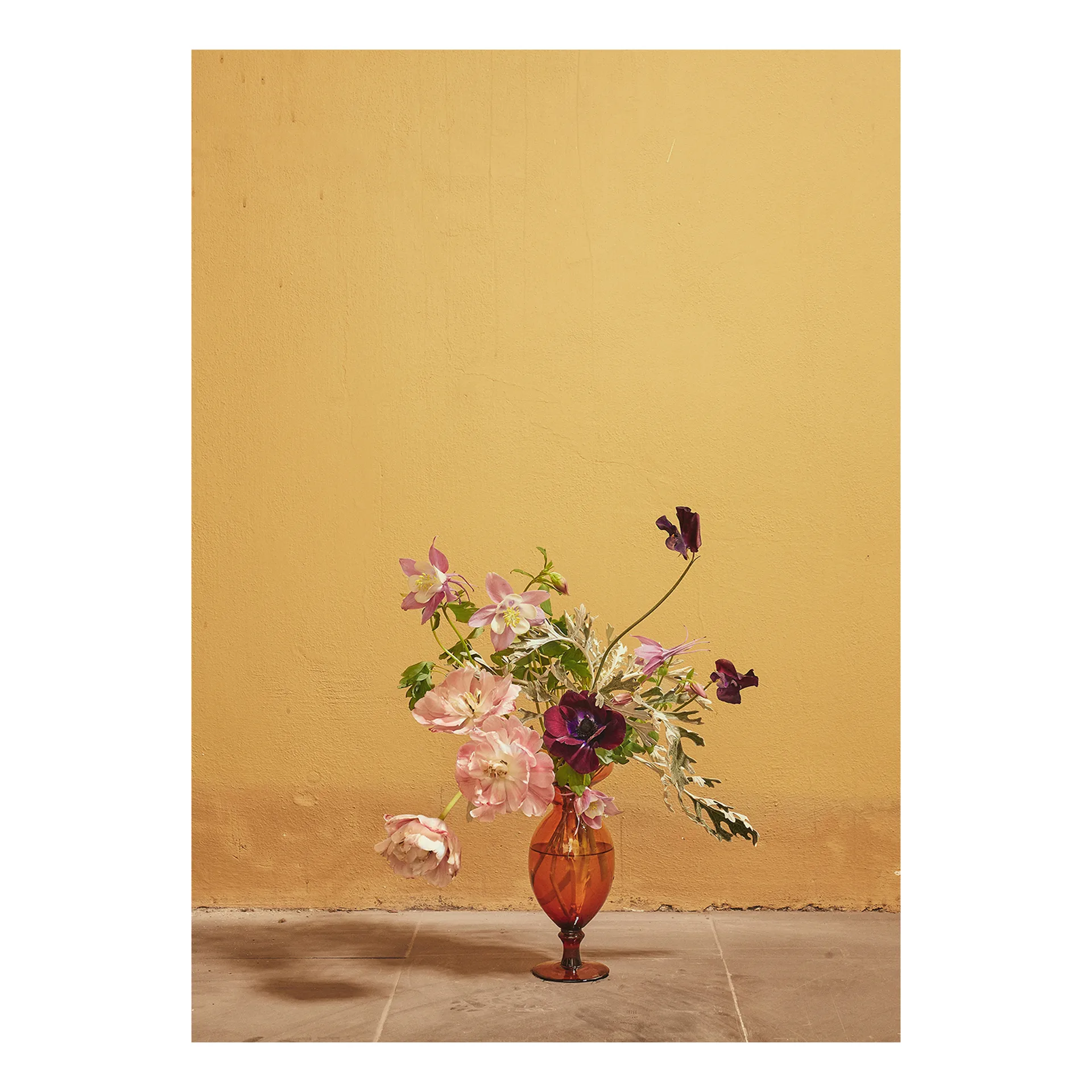 Blomst 02 poster Ocre, 30 x 40 cm Paper Collective