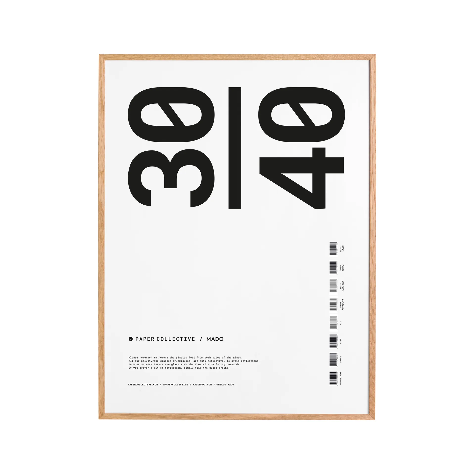 Cadre Paper Collective plexiglas-chêne, 30x40 cm Paper Collective