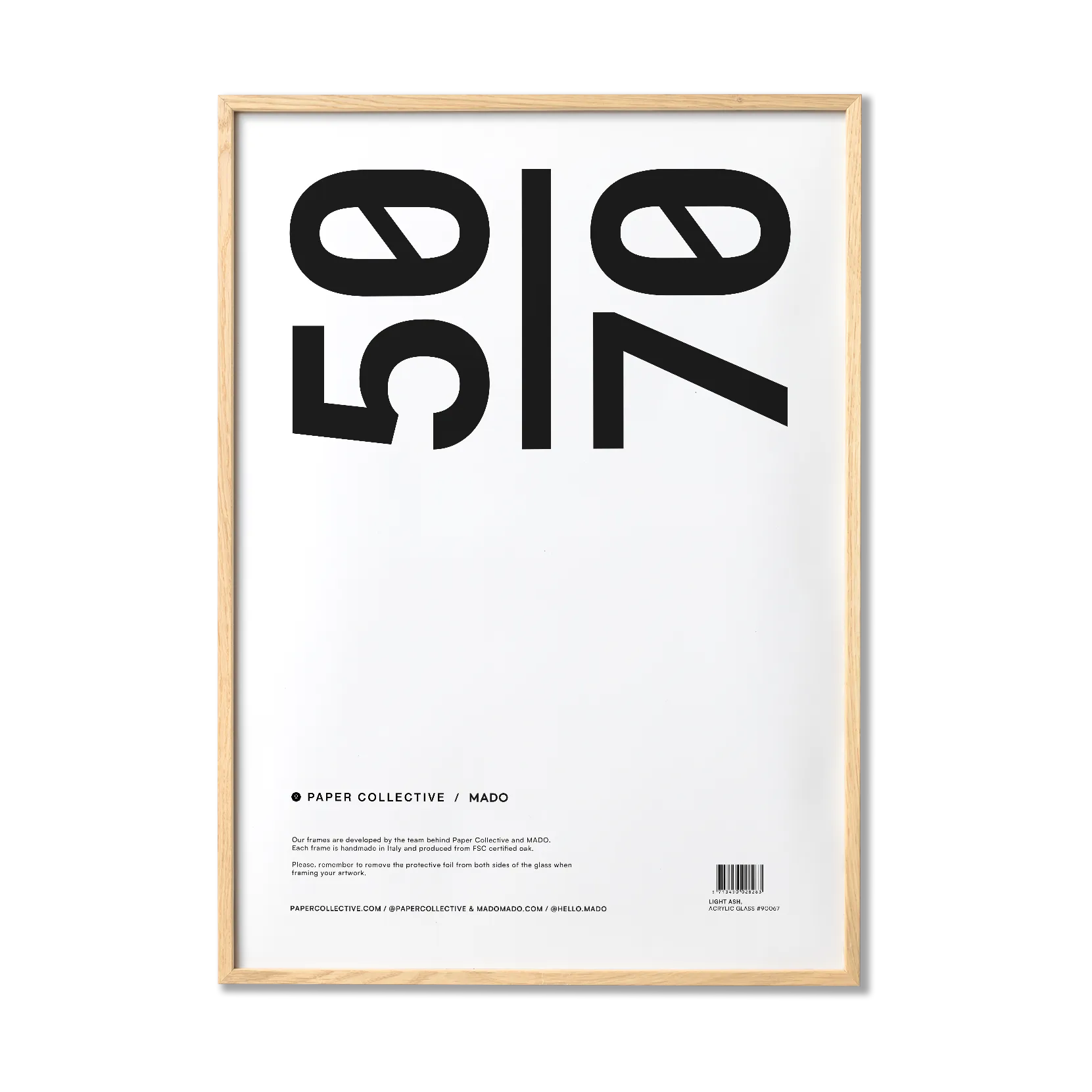 Cadre Paper Collective plexiglass-frêne, 50x70 cm Paper Collective