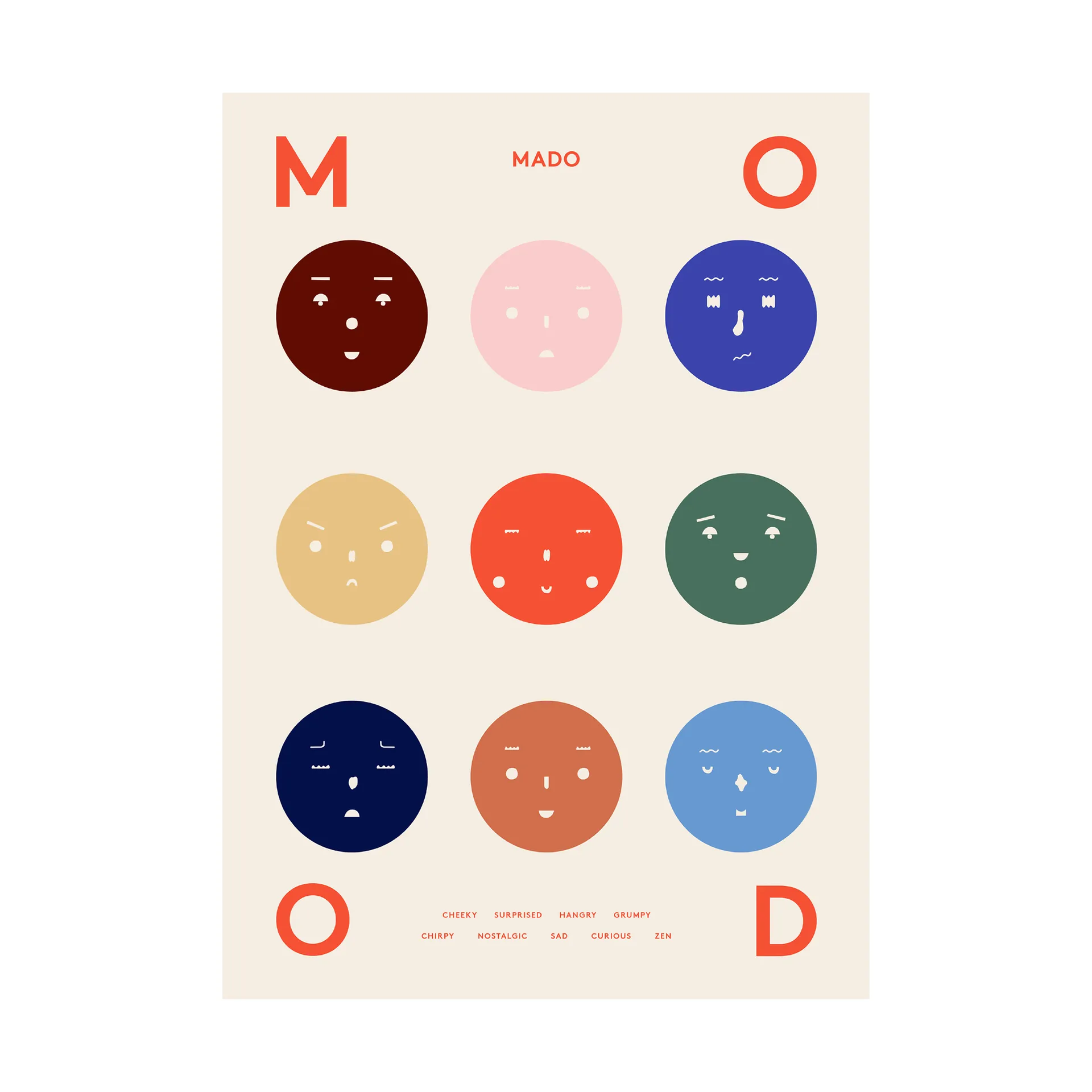 Poster 9 Moods, 50x70 cm Paper Collective