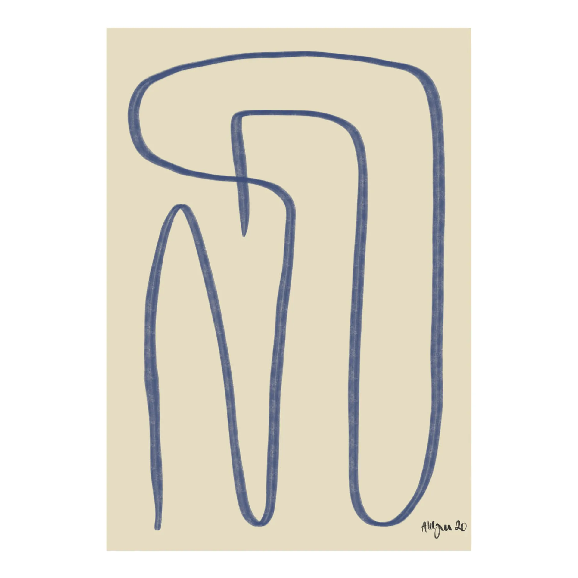 Poster Different Ways bleu, 30x40 cm Paper Collective