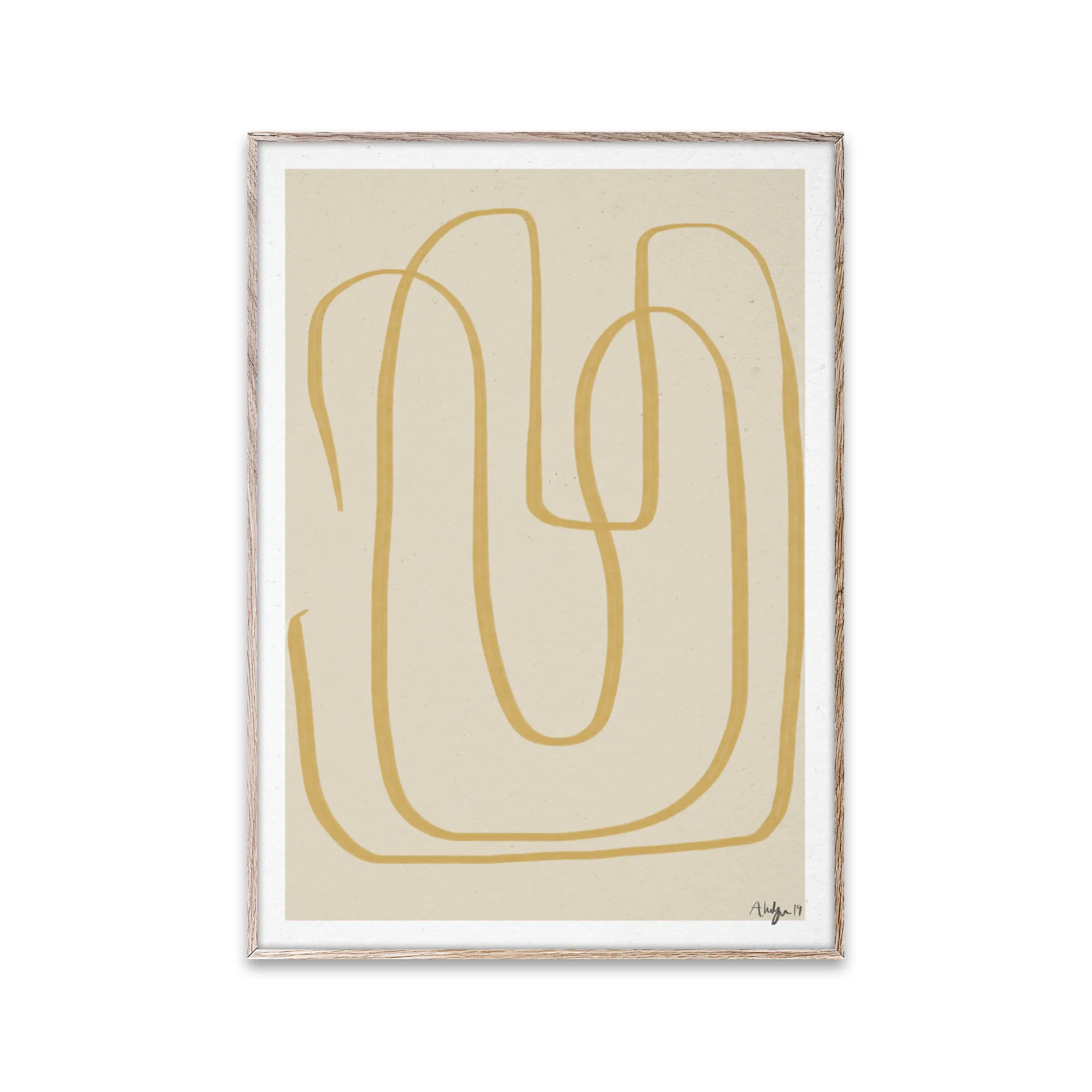 Poster Different Ways I jaune, 30x40 cm Paper Collective