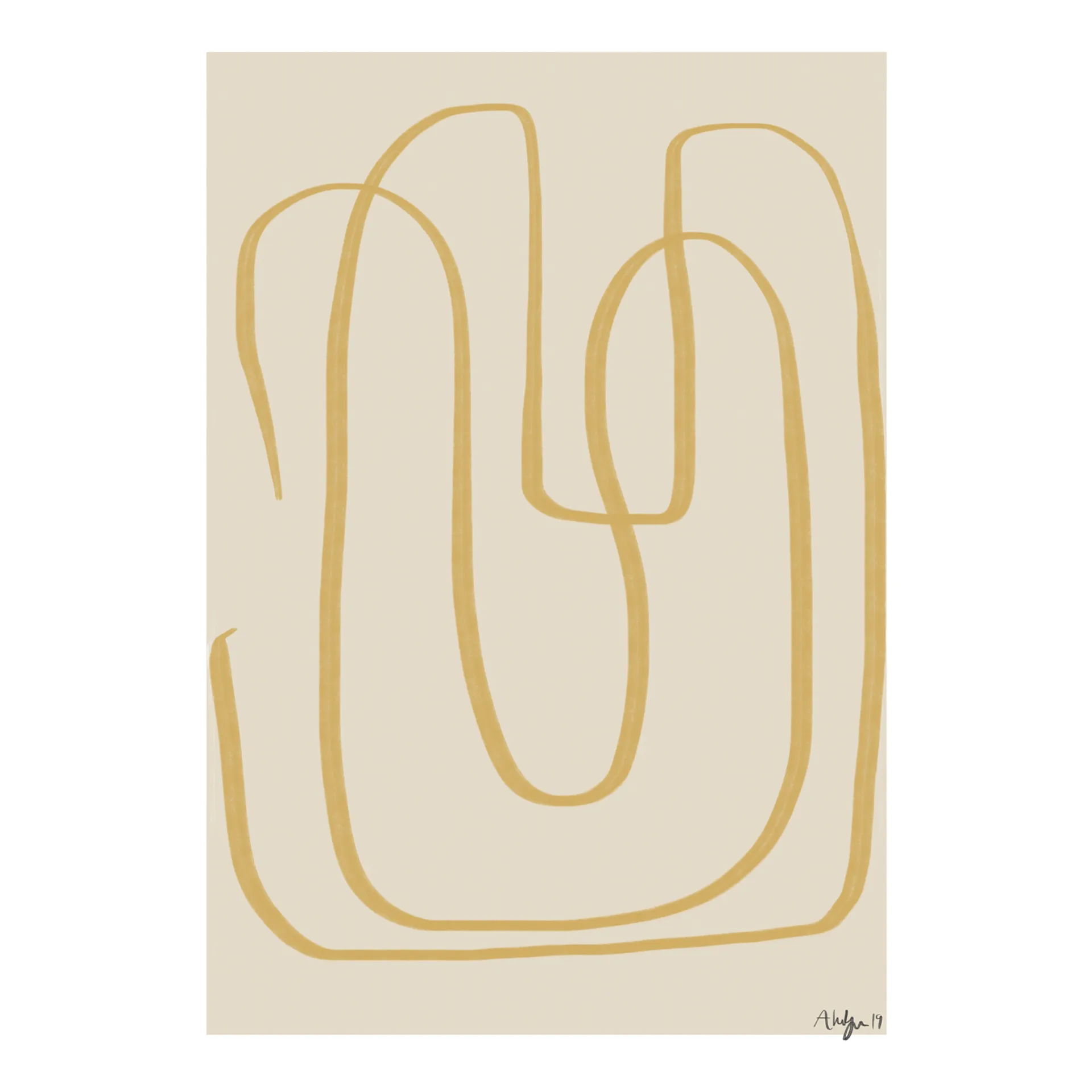 Poster Different Ways I jaune, 30x40 cm Paper Collective