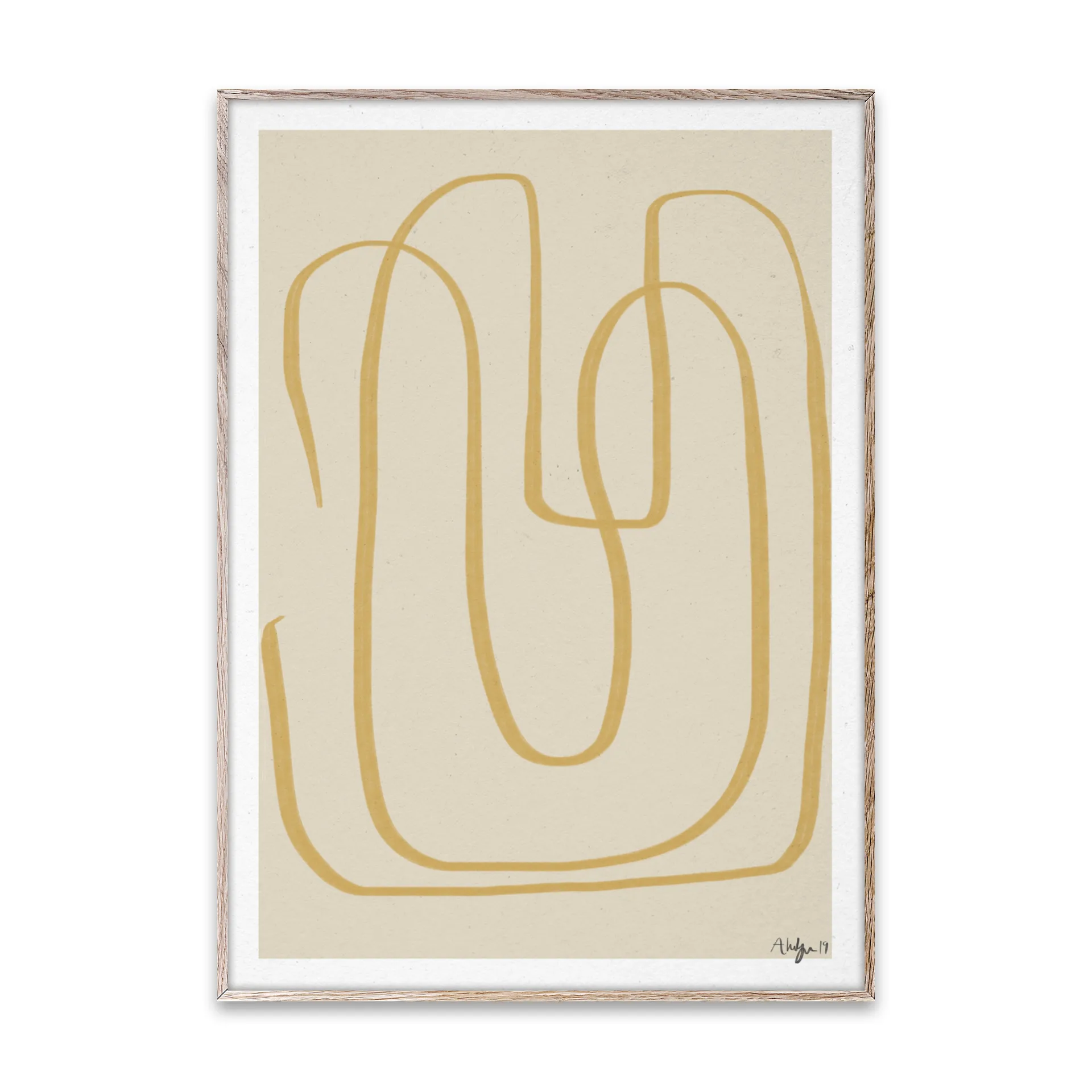 Poster Different Ways I jaune, 50x70 cm Paper Collective