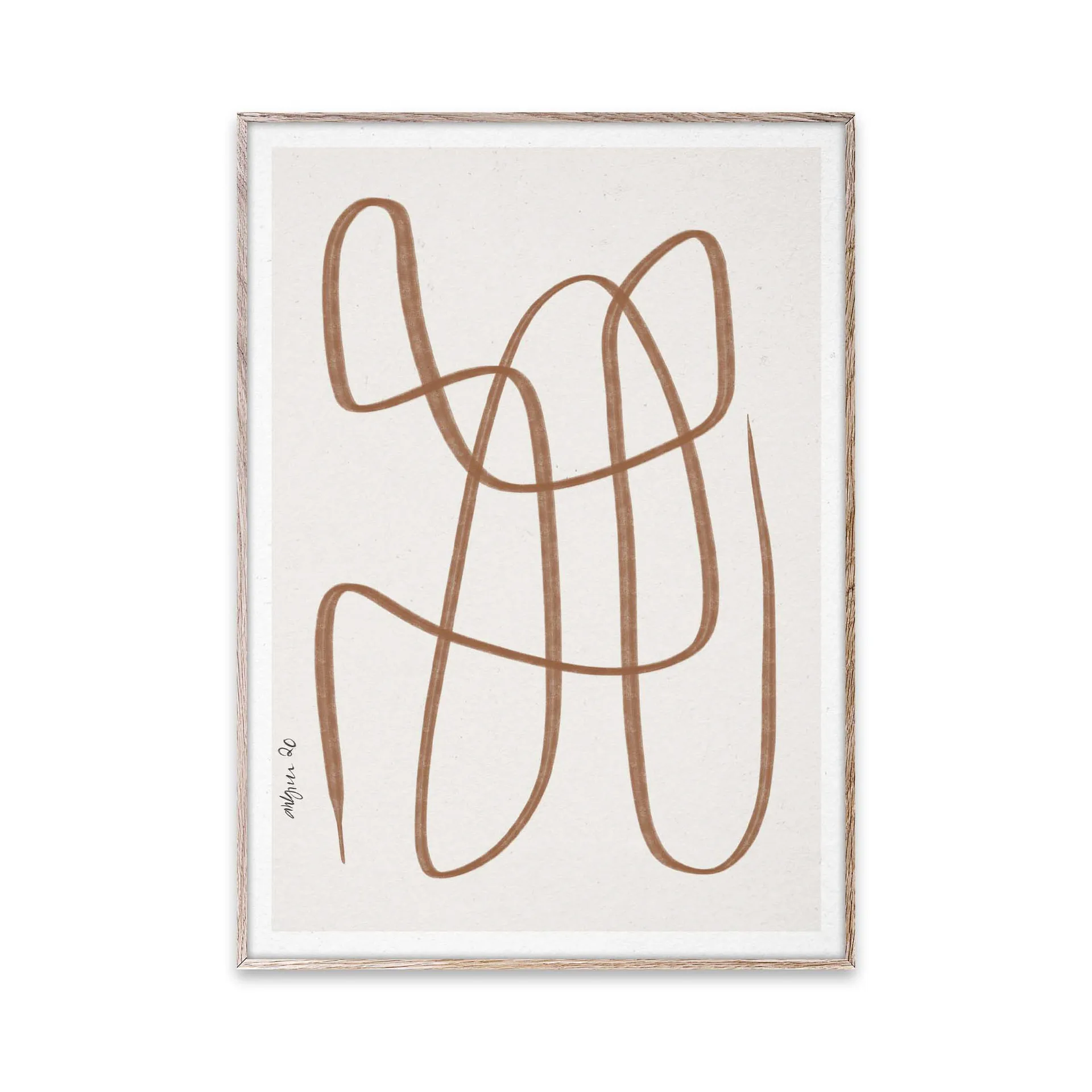 Poster Different Ways marron, 30x40 cm Paper Collective