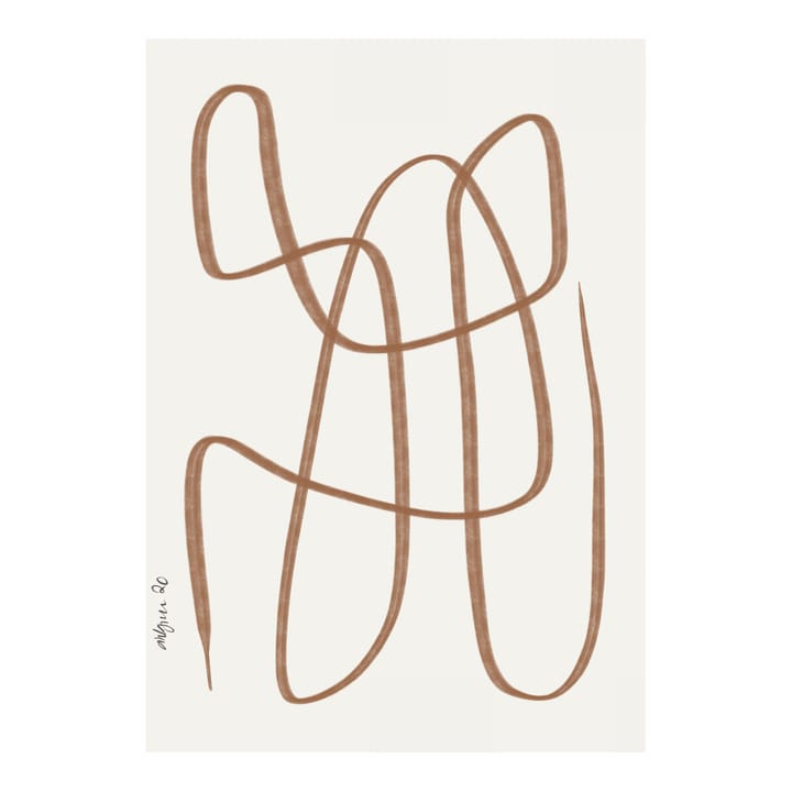 Poster Different Ways marron - 50x70 cm - Paper Collective