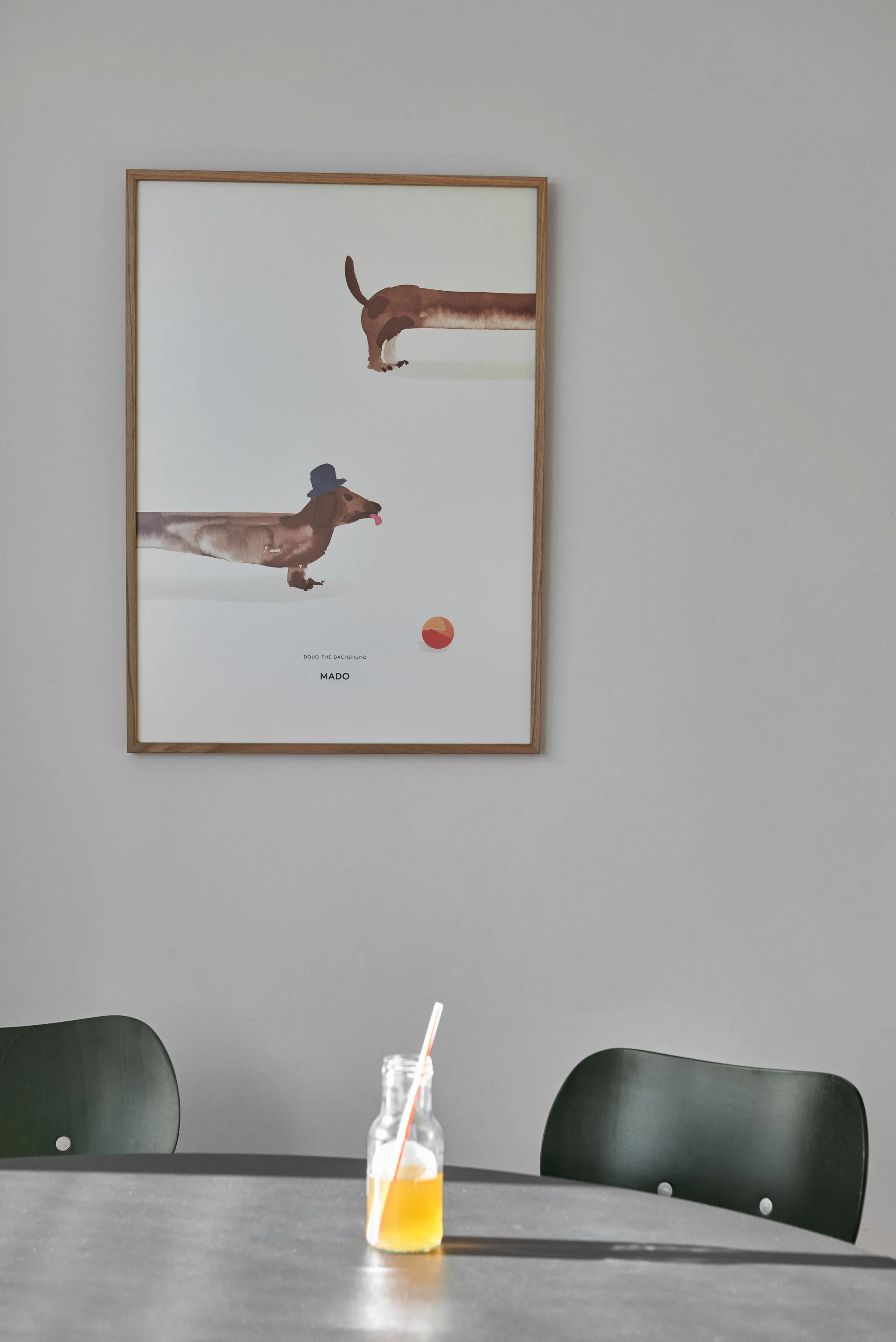 Poster Doug the Dachshund, 50x70 cm Paper Collective