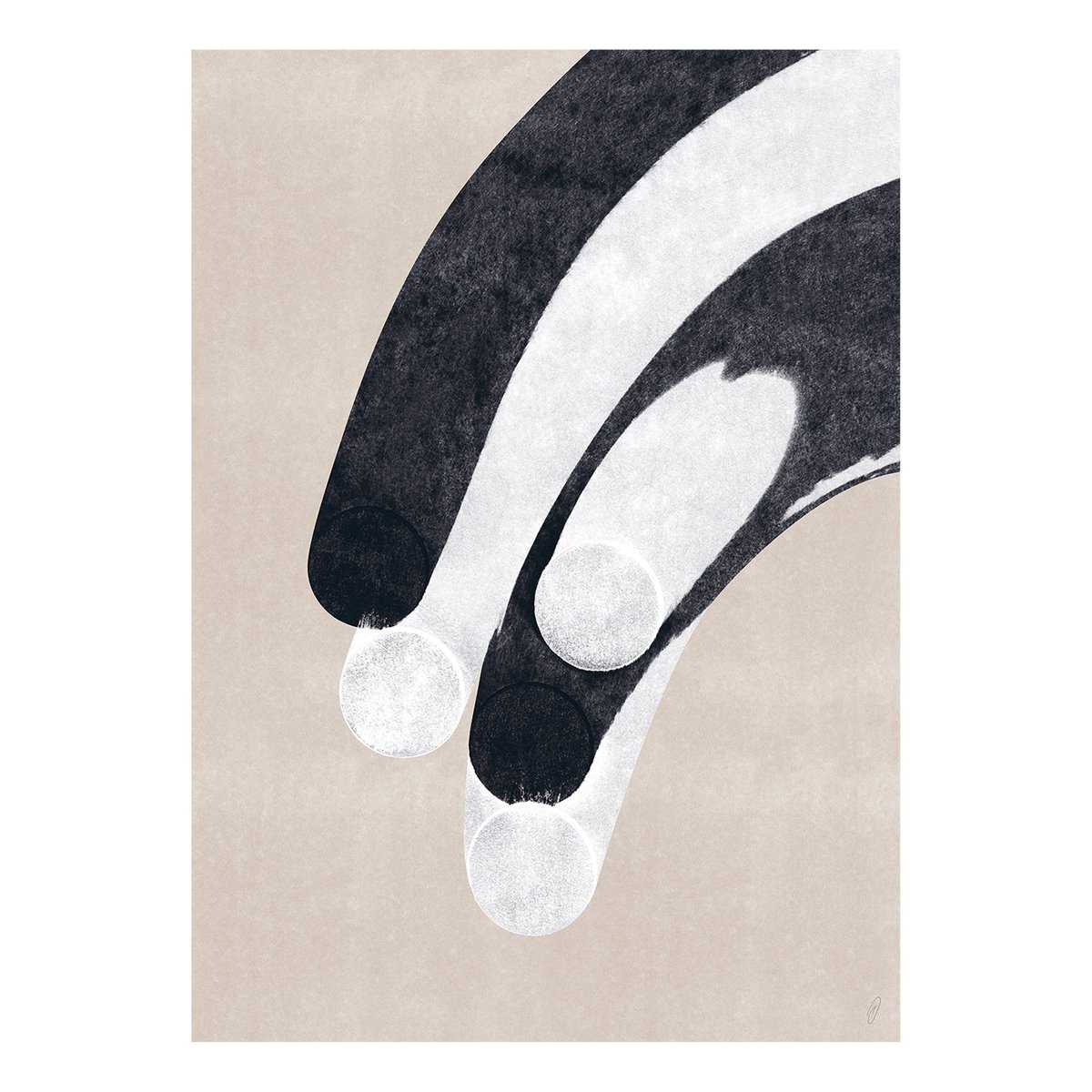 Paper Collective Poster Drift 01 50x70 cm | Design Scandinave | Posters | Beige