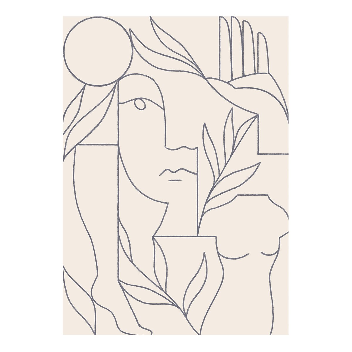Paper Collective Poster Eden 30x40 cm | Design Scandinave | Posters | Beige