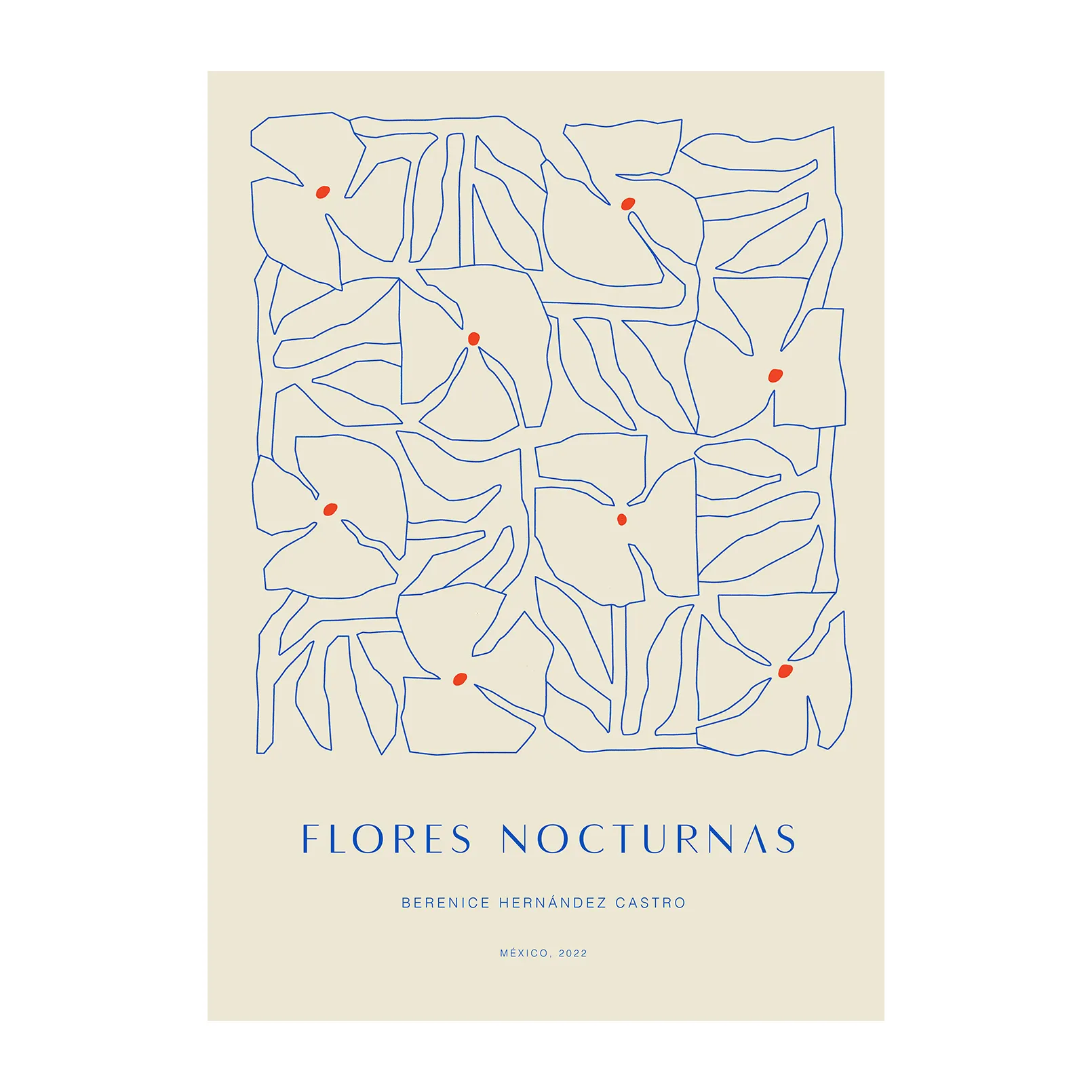 Poster Flores Nocturnas 01, 30x40 cm  Paper Collective