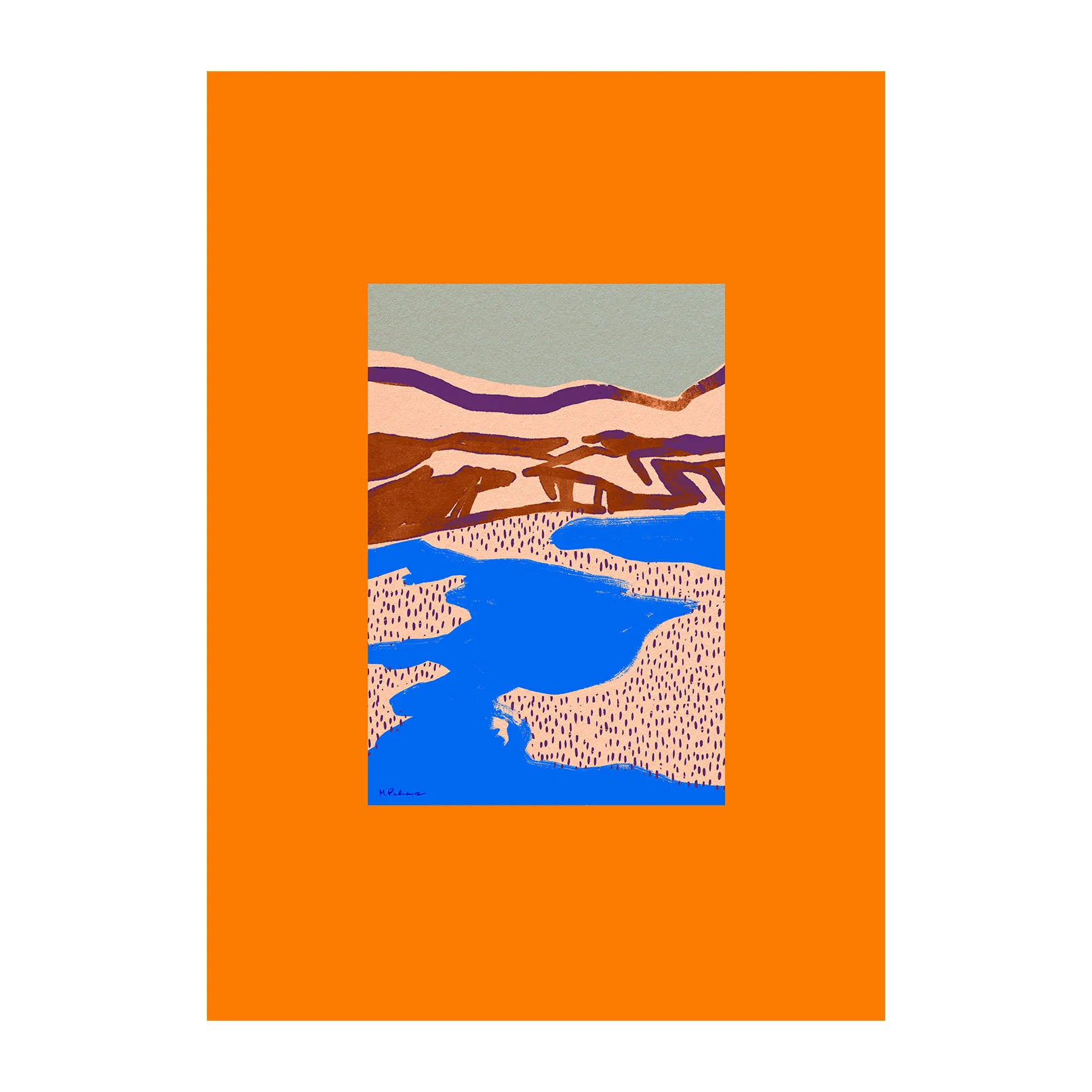 Poster Orange Landscape, 50x70 cm  Paper Collective