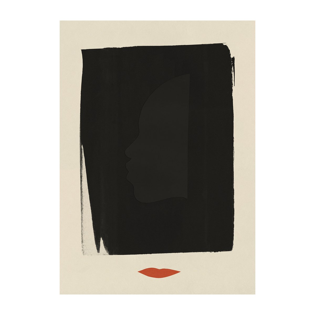 Paper Collective Poster Red Lips 30x40 cm | Design Scandinave | Posters | Noir
