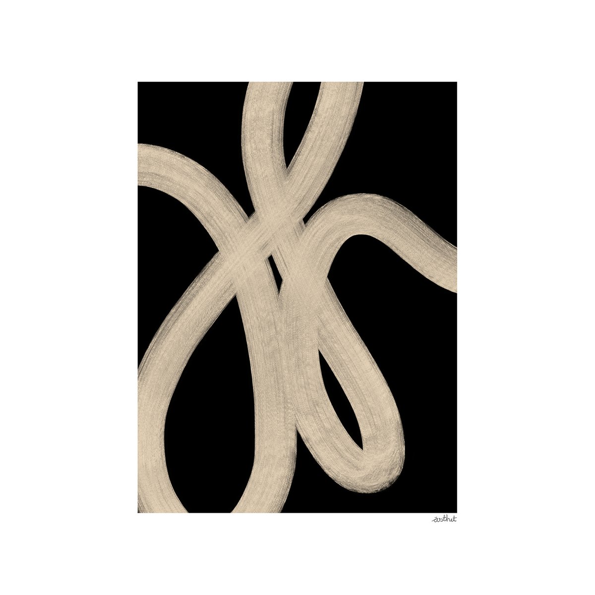 Paper Collective Poster Sable Lines 30x40 cm | Design Scandinave | Posters | Beige