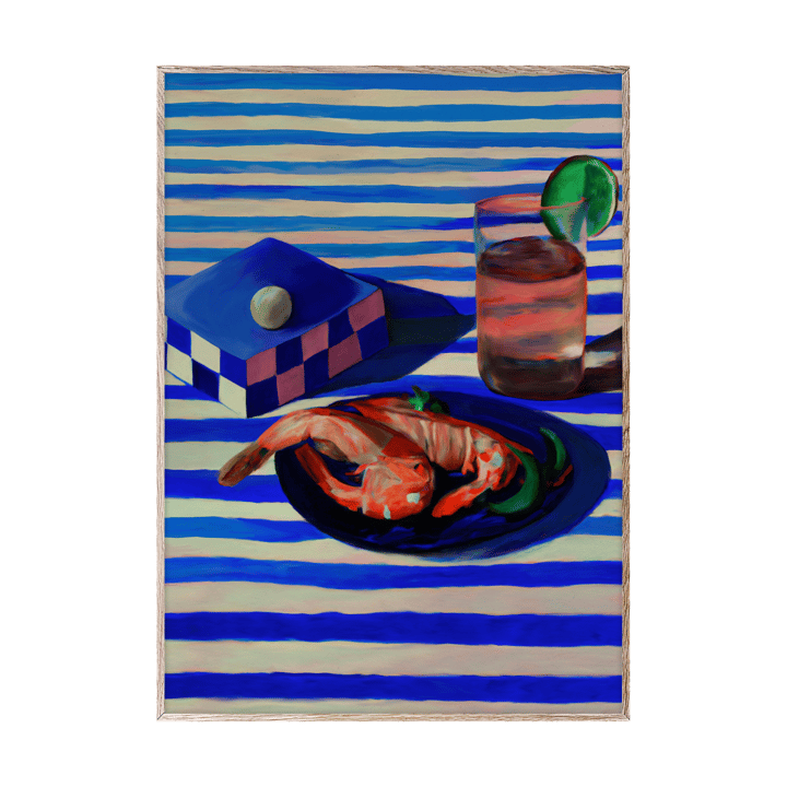 Poster Shrimp & Stripes - 30x40 cm  - Paper Collective