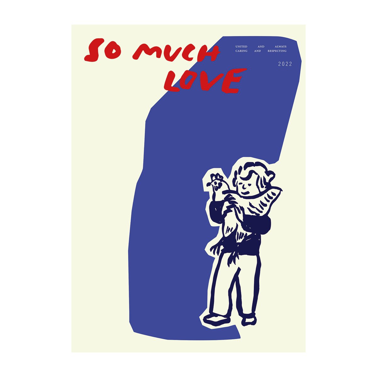 Paper Collective Poster So Much Love Chicken 30x40 cm
