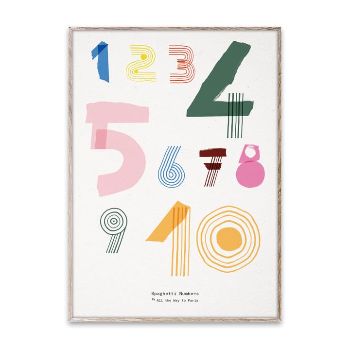 Poster Spaghetti Numbers - 50x70 cm  - Paper Collective