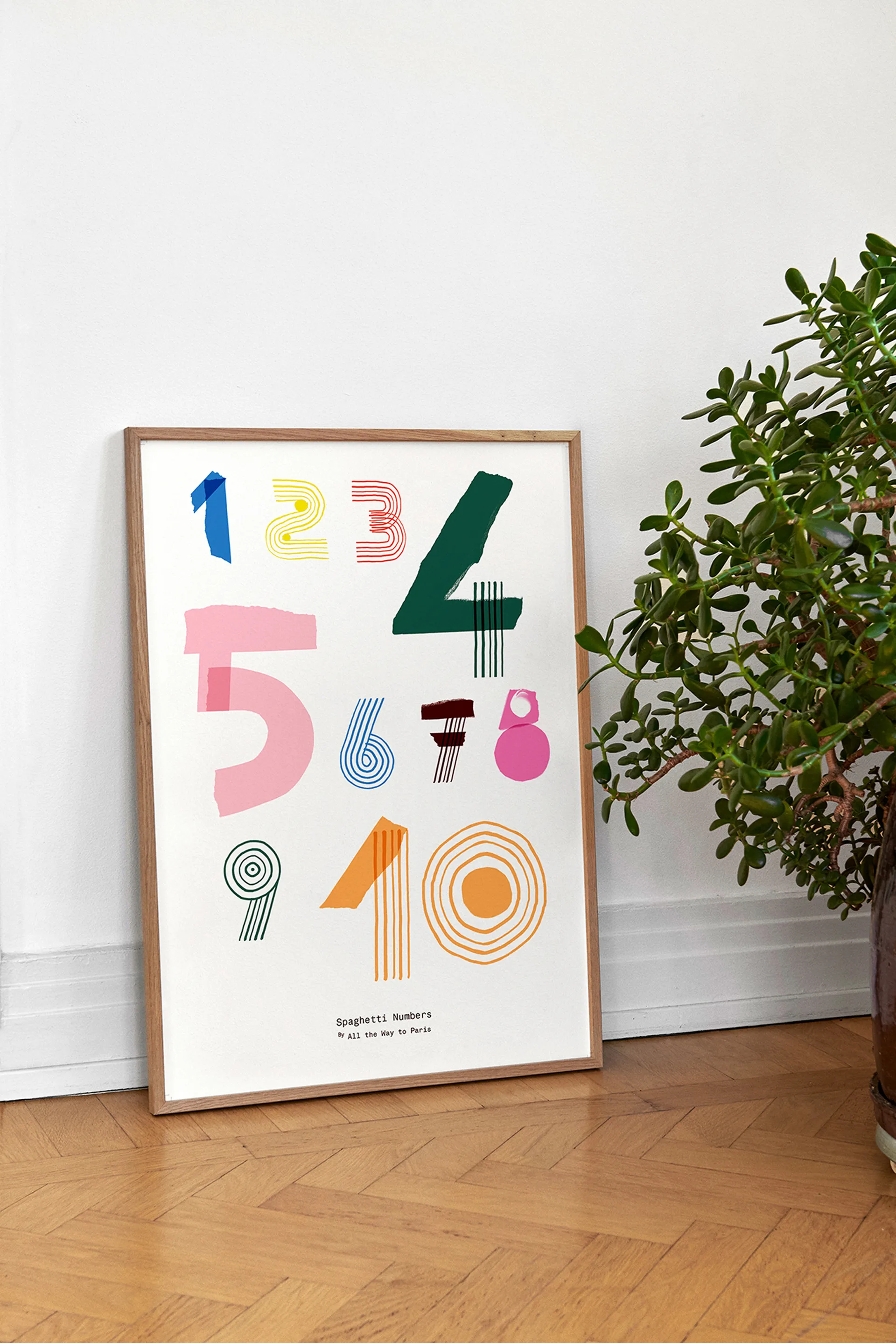 Poster Spaghetti Numbers, 50x70 cm  Paper Collective