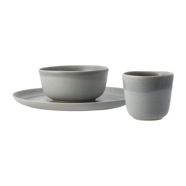 Set petit déjeuner Morgon Grå, 3 pcs  - Gris - Paradisverkstaden