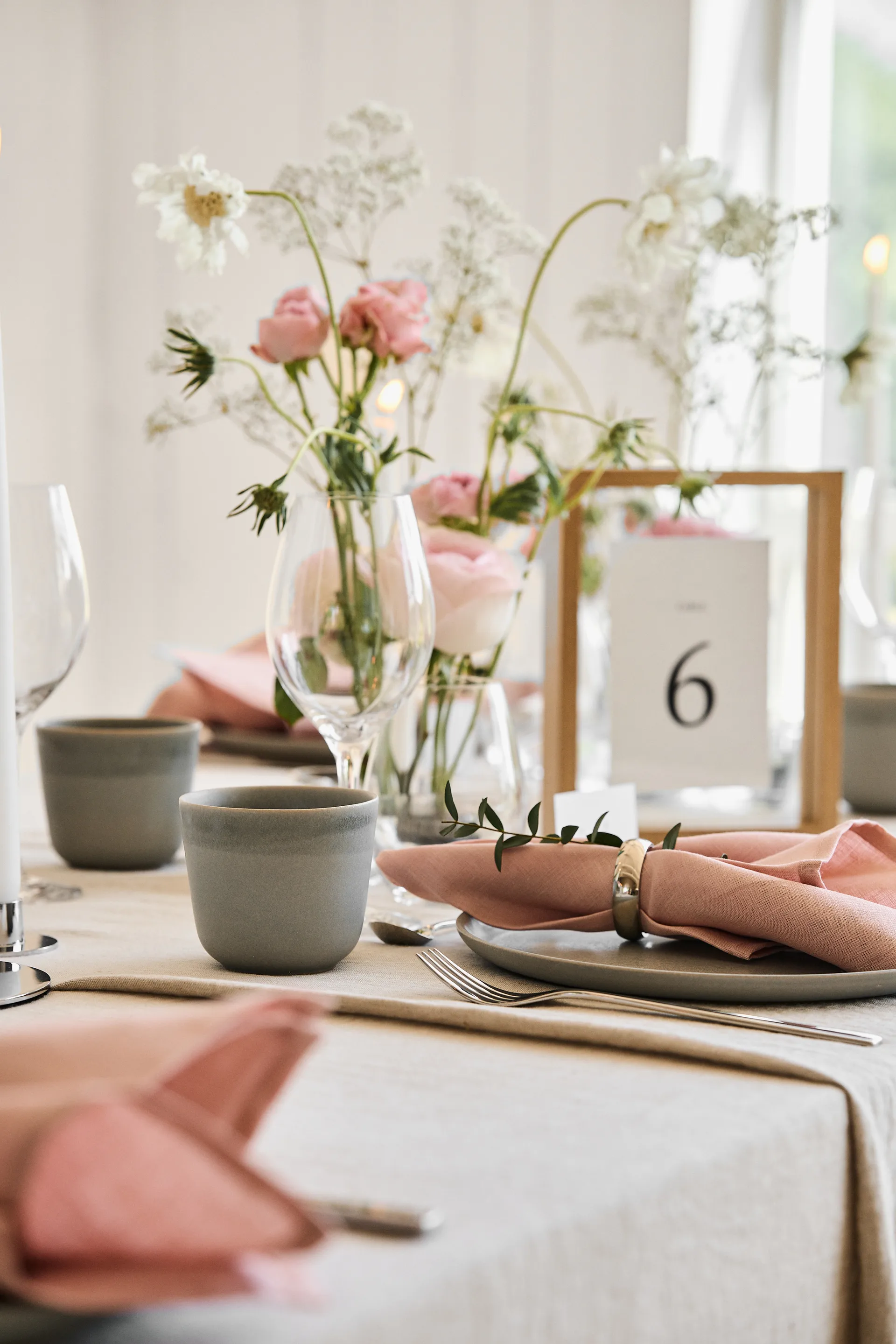 Tasses Morgon Grå, lot de 4, Gris Paradisverkstaden