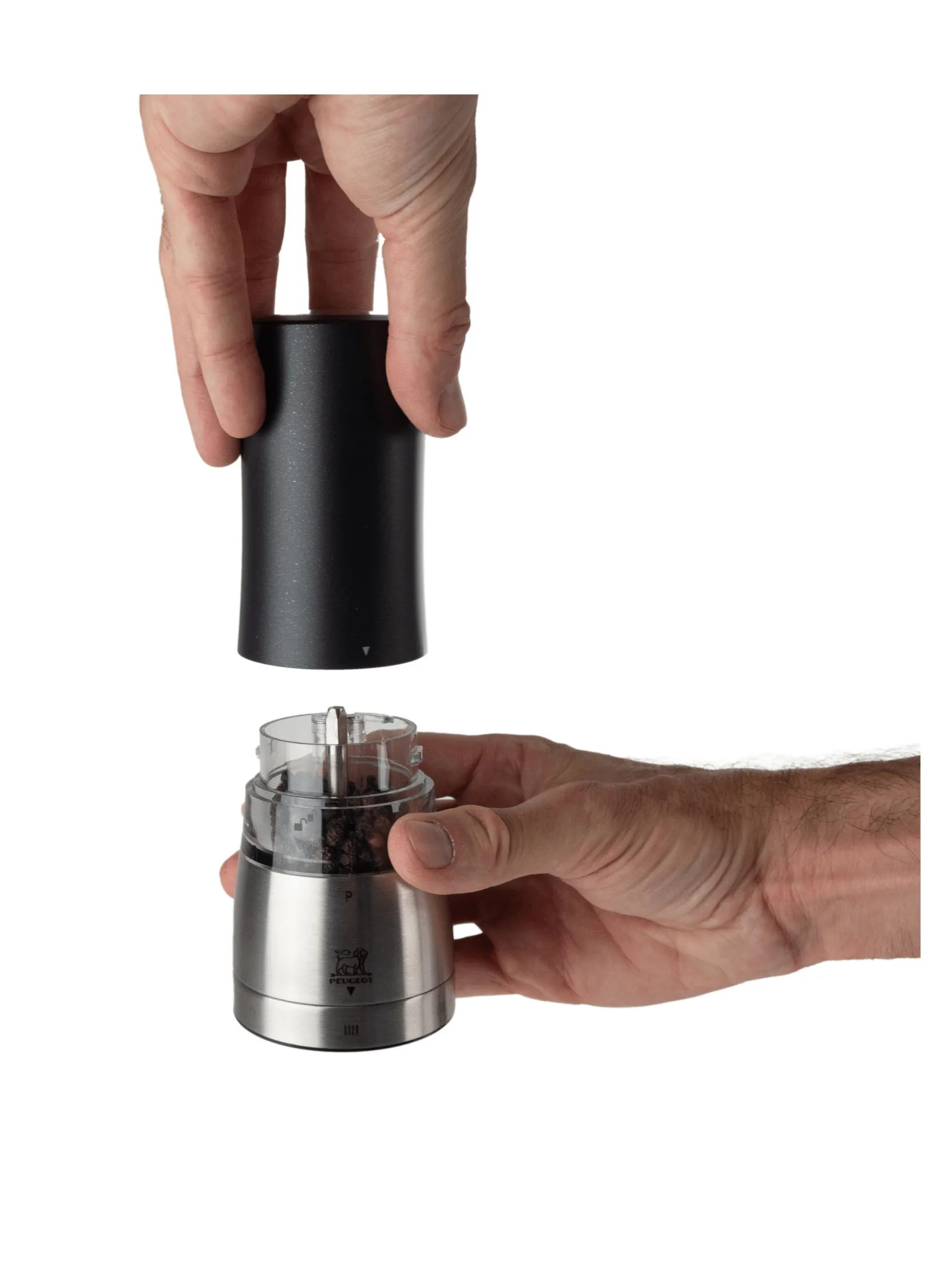 Moulin à épices électrique Daman, lot de 2, Noir Peugeot