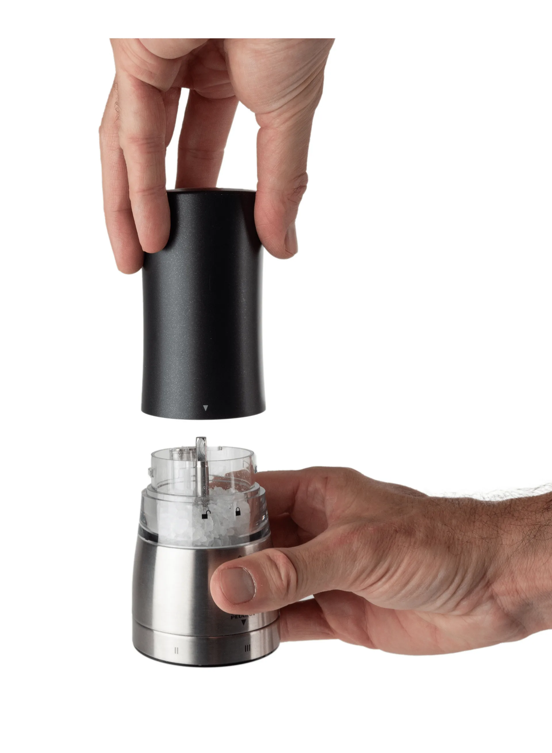 Moulin à sel électrique Daman 16 cm, Noir Peugeot